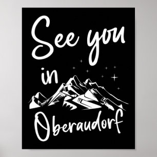 See You In Oberaudorf Germany Vacation Ski Poster