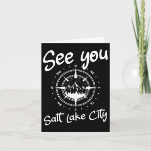 See You In Salt Lake City Usa Vacation Ski Hiking Card