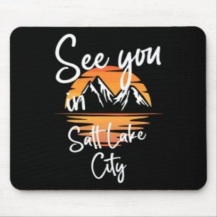 See You In Salt Lake City Usa Vacation Ski Hiking Mouse Mat