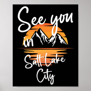 See You In Salt Lake City Usa Vacation Ski Hiking Poster