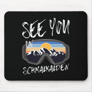 See You In Schmalkalden Germany Vacation Ski Goggl Mouse Mat
