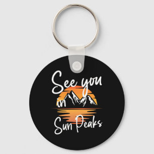 See You In Sun Peaks Vacation Ski  Key Ring