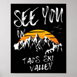 See You In Taos Ski Valley Usa Hiking Vacation Ski Poster