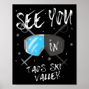 See You In Taos Ski Valley Usa Hiking Vacation Ski Poster