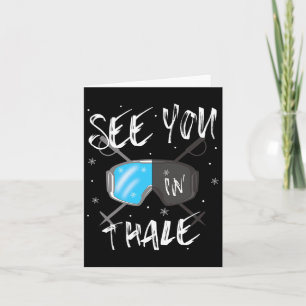 See You In Thale Germany Vacation Ski Goggles  Card