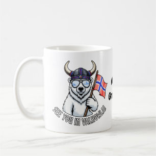 See You In Valhowla Funny Viking Polar Bear Coffee Mug