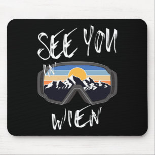 See You In Wien Vacation Ski Goggles Mouse Mat