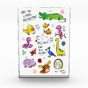 See You Later Alligator – Cute Animal Farewell Pun Photo Block