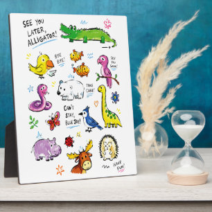See You Later Alligator – Cute Animal Farewell Pun Plaque
