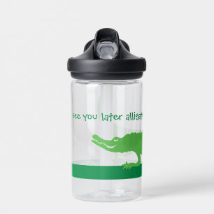 See You Later Alligator Green  Water Bottle