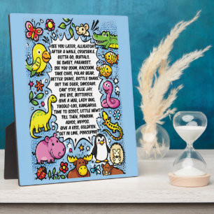 See You Later Alligator Rhyme Poster – Cute Animal Plaque