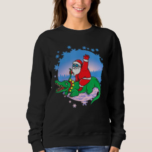 See You Later Alligator Riding Santa Sweatshirt