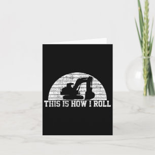 See You Later Excavator Construction Worker Gift Card