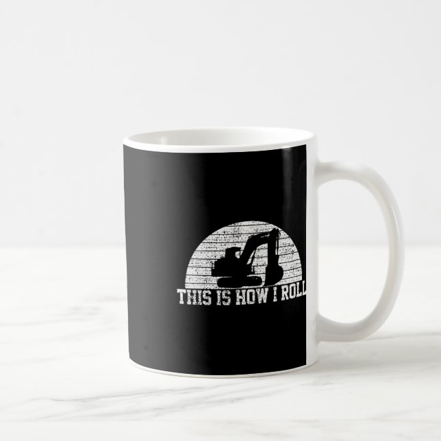 See You Later Excavator Construction Worker Gift  Coffee Mug (Right)