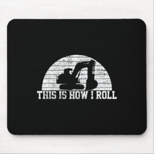 See You Later Excavator Construction Worker Gift Mouse Mat