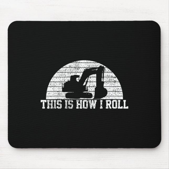 See You Later Excavator Construction Worker Gift  Mouse Mat (Front)