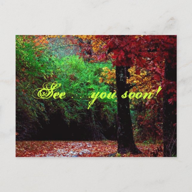 See...you soon! Forest Postcard (Front)