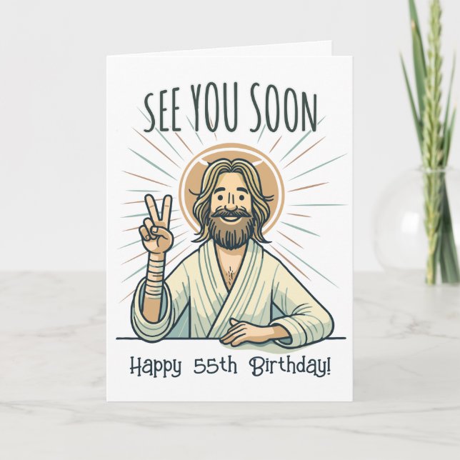 "See you soon" Funny birthday card (Front)