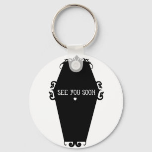 See You Soon Memento Mori Coffin Design Key Ring
