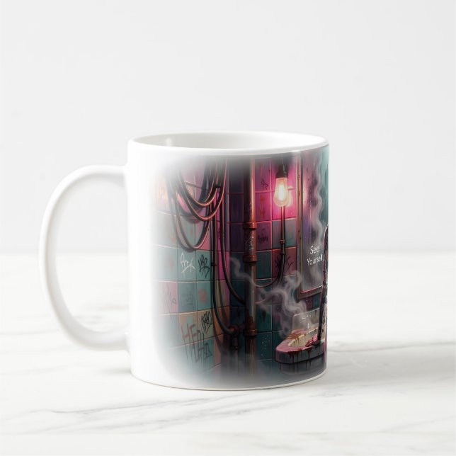 See Yourself Cyber Mirror Mug (Left)