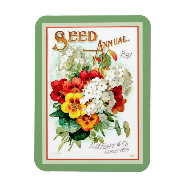 Seed Annual 1879 Sage Green Magnet (Vertical)