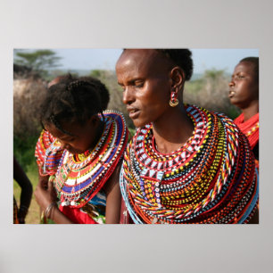 Seed Beads Jewellery from the Massai in Kenya Poster