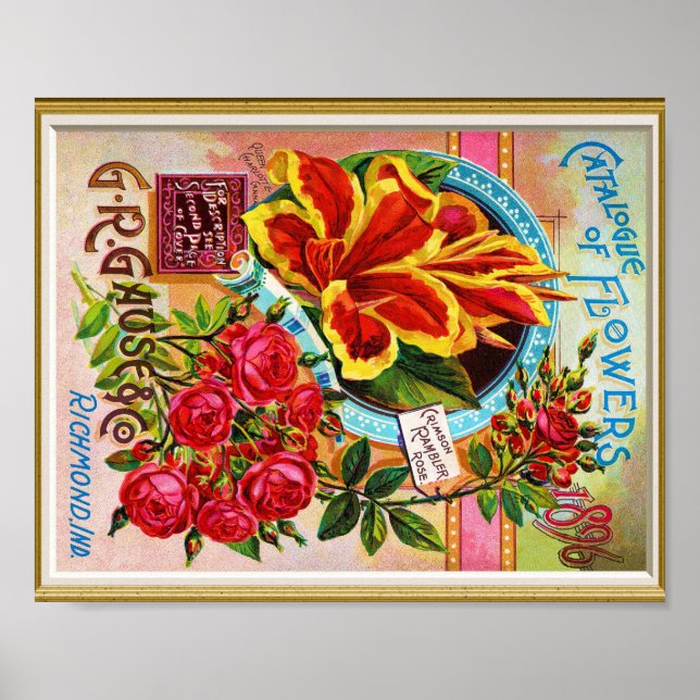 Seed Cover Catalogue 1896 Richmond Indiana Poster (Front)