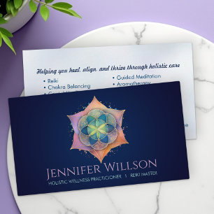 Seed of life in Lotus Flower Business Card