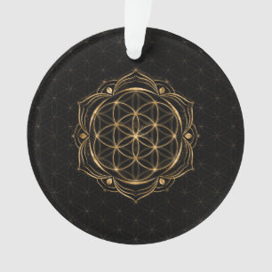 Seed of life in Lotus - Sacred Geometry Ornament
