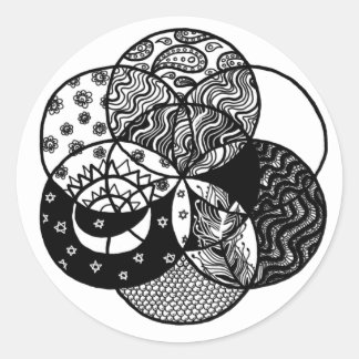 Seed of Life Mandala Round Sticker