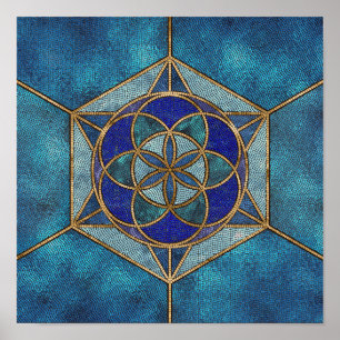 Seed of life Mosaic Ornament Poster