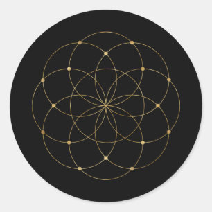 Seed of Life Sacred Geometry  Classic Round Sticker
