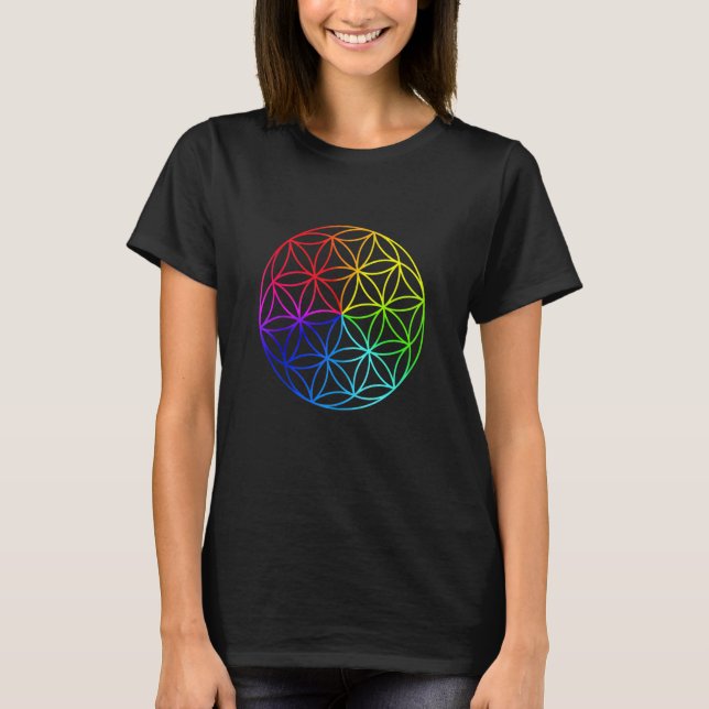 Seed Of Life Sacred Geometry Spiritual Yoga Zen T-Shirt (Front)