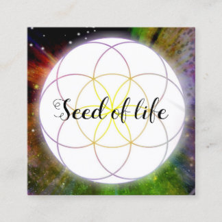 Seed of life square business card