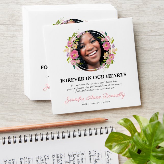 Seed Packet Funeral Favour Memorial Envelope (Stacked)