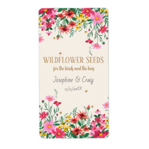 Seed Packet Labels Wedding Favors