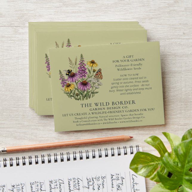 Seed Packets Gardener Giveaway Idea Green Envelope (Stacked)