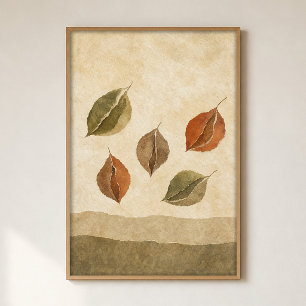 Seed Pod Scatter Watercolour Cottagecore Poster