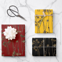 Seed Pods on a Wrapping Paper Set 