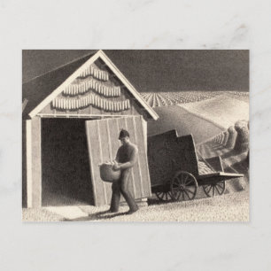 Seed Time and Harvest, 1937 by Grant Wood Postcard