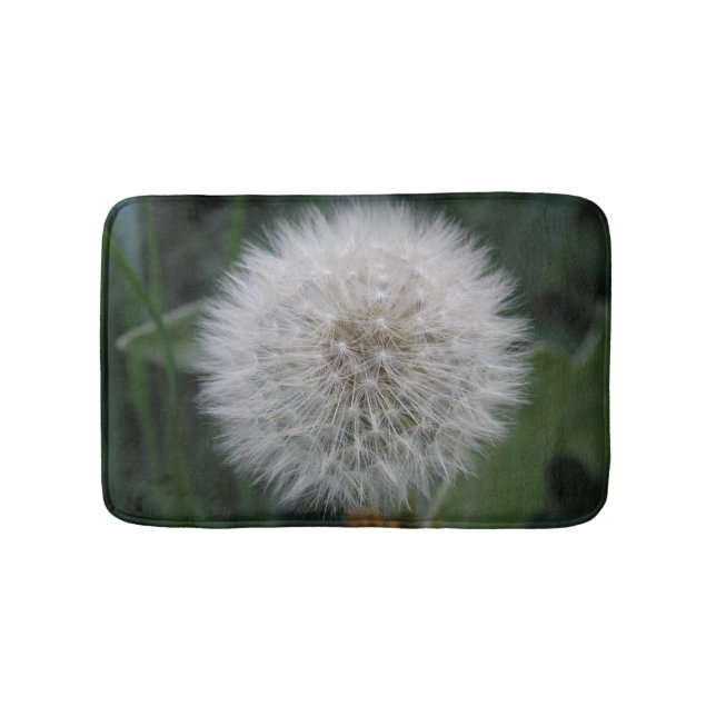 Seeding Dandelion Flower Bath Mat (Front)