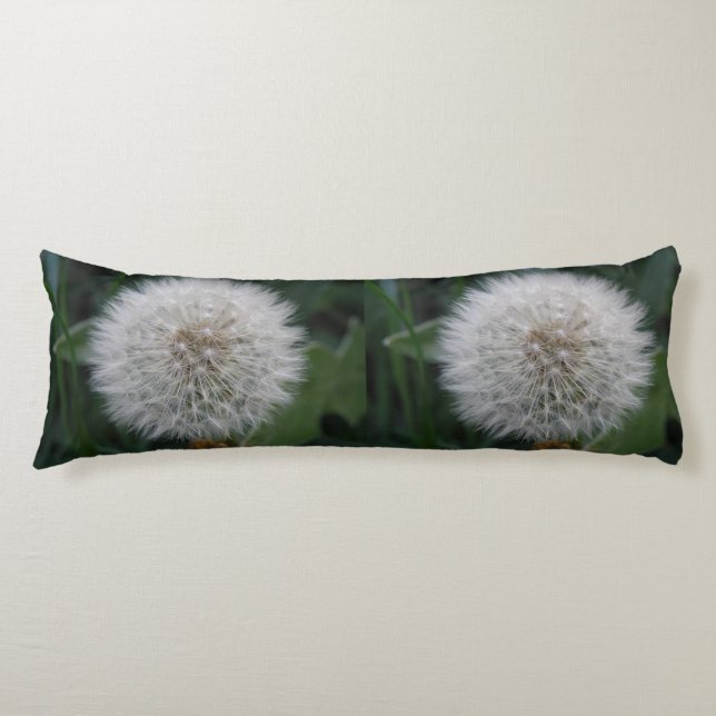 Seeding Dandelion Flower Body Pillow (Front)