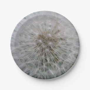 Seeding Dandelion Flower Paper Plate