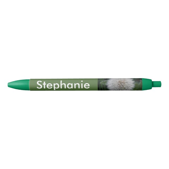 Seeding Dandelion Flower Personalised Pen (Front)