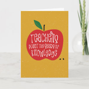 Seeds of Knowledge Teacher Appreciation Card