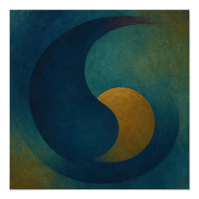 "Seeds of Stillness" Abstract Poster (Front)