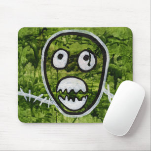Seedy Pete Skull Odd Whimsical Monster Art Quirky Mouse Mat