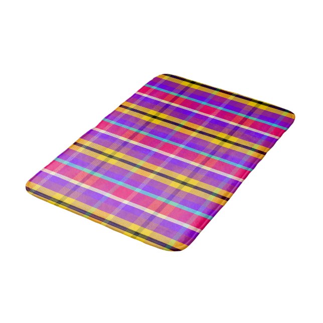 Seedy Plaid SE Bath Mat (Angled)