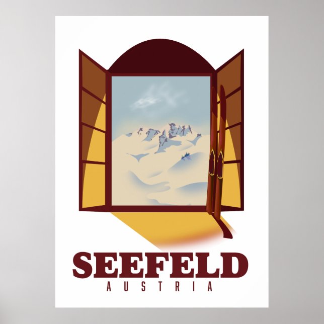 Seefeld Austria Ski poster (Front)