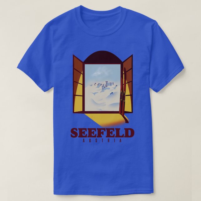 Seefeld Austria Ski poster T-Shirt (Design Front)